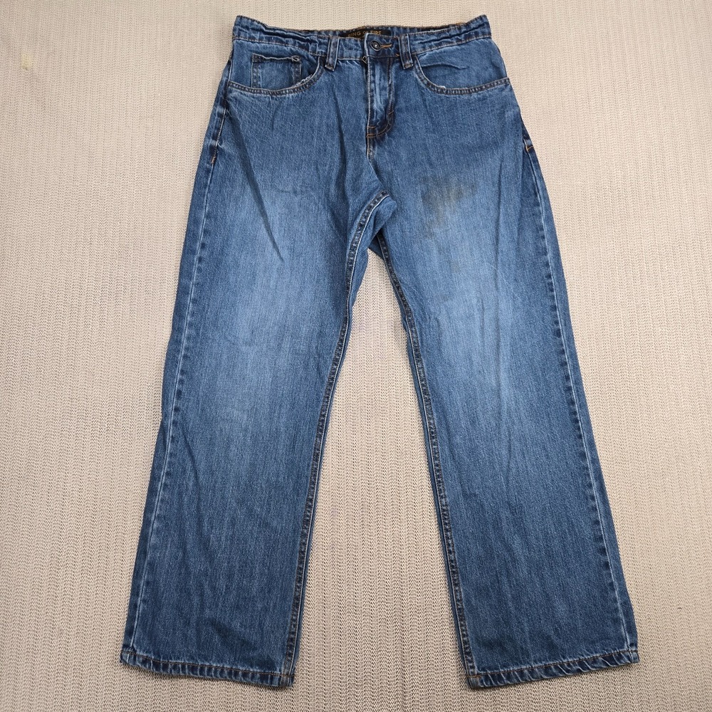 Ring of Fire Jeans Mens 31x30 Relaxed Fit Straight Leg Medium Wash Stretch